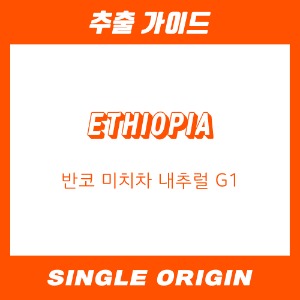[싱글 오리진] 에티오피아 반코 미치차 내추럴 G1